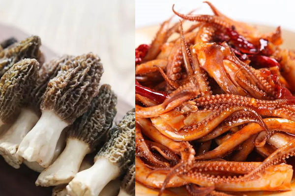 羊肚菌可以和魷魚(yú)一起煲湯嗎，百合和羊肚菌可以一起燉粥嗎