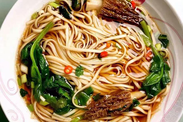 羊肚菌醬油面的做法，好吃嗎
